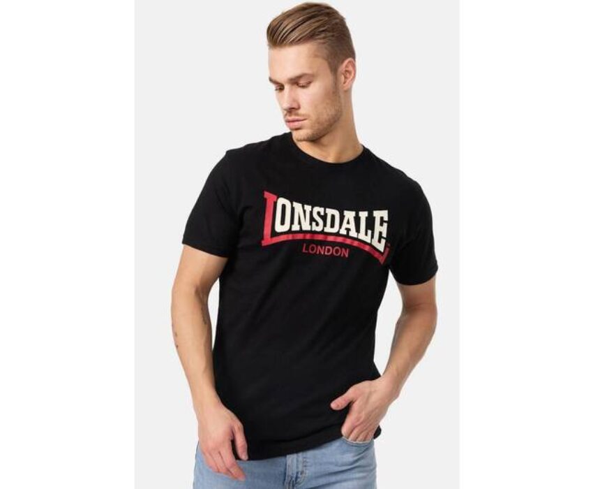 Lonsdale Two Tone Men's T-shirt Black