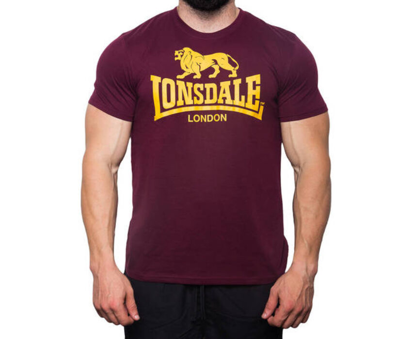 Lonsdale Logo Ανδρικό T-shirt 119083-2011 Μπορντό