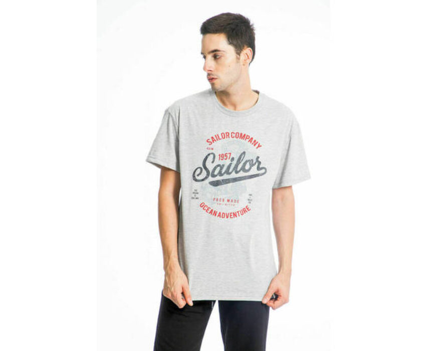 Paco & Co Sailor Ανδρικό T-shirt 13553/Grey  Γκρι