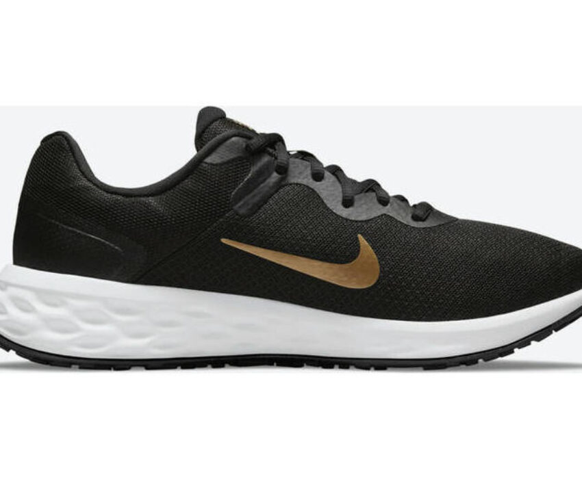 Nike Revolution 6 Next Nature DC3728-002 Ανδρικό Παπούτσι Μαύρο/Χρυσό