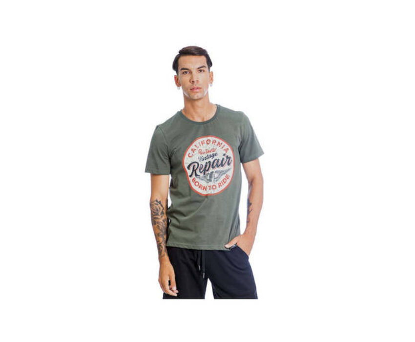 Paco & Co Men's T-shirt Repair 13519 Olive