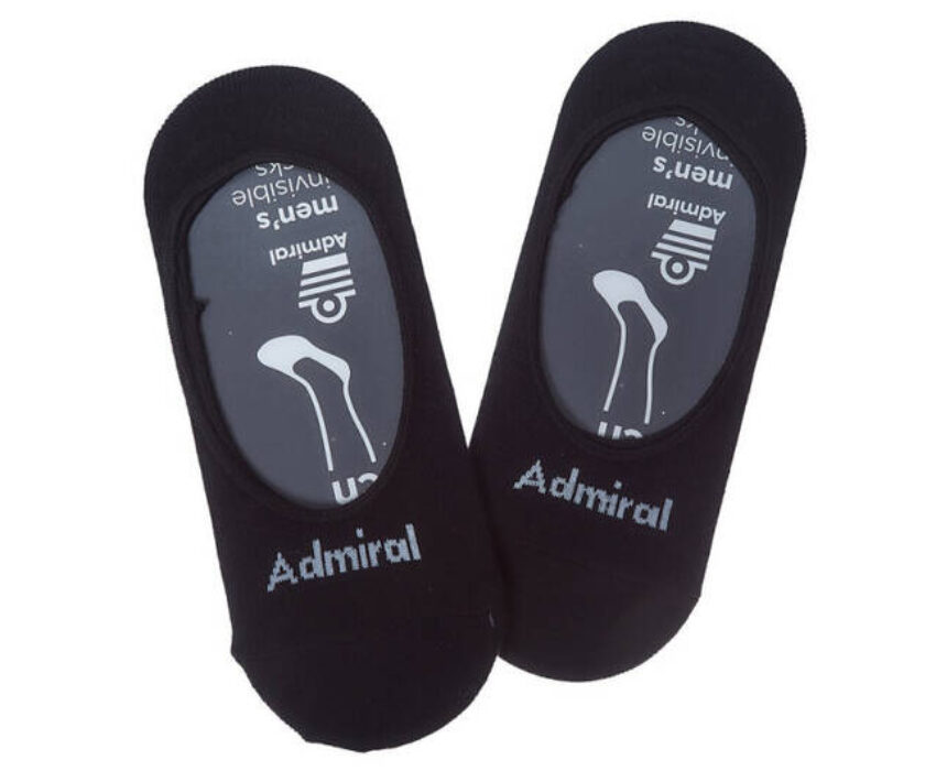 Admiral Invisible Socks Set 2pcs 2921900007 Black