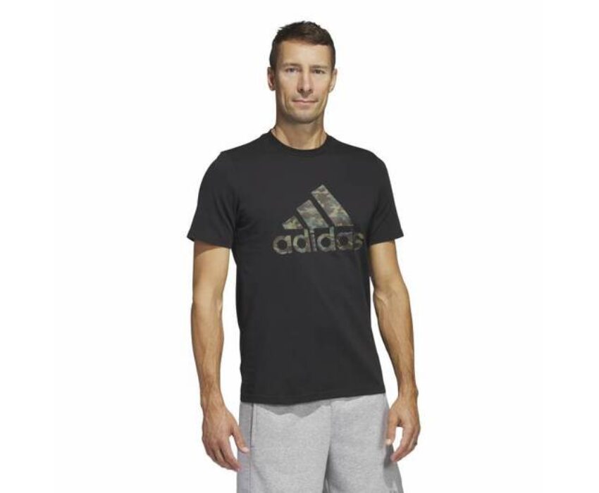 Adidas Essentials Camo Ανδρικό T-shirt HS3215 Μαύρο