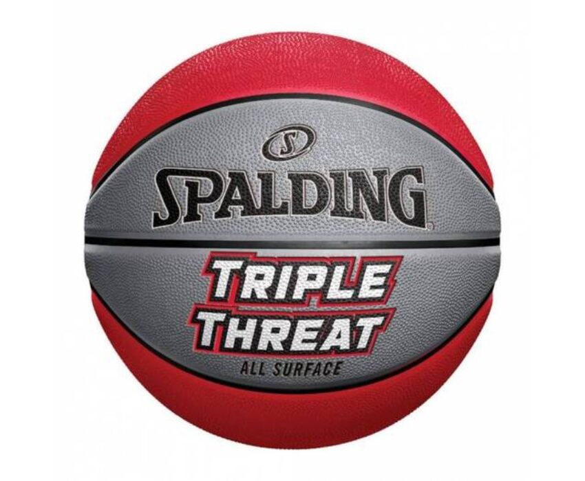 Spalding Μπάλα Μπάσκετ Triple Threat Rubber Size7 Κόκκινη