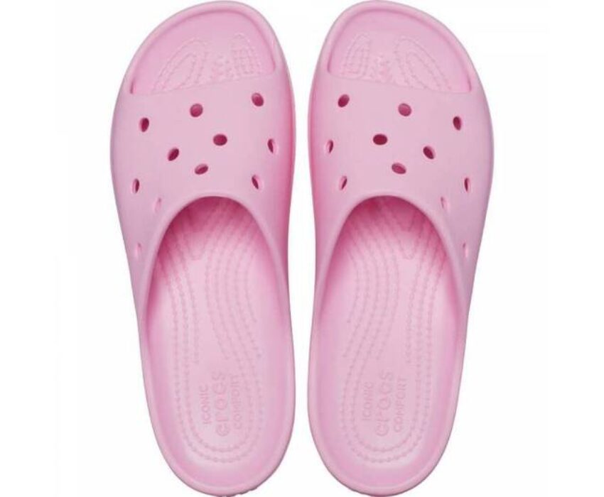 Crocs Classic Platform Γυναικεία Slides 208180-6SO Ροζ