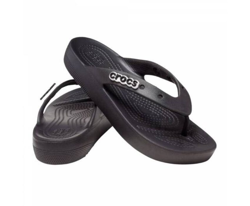 Crocs Classic Platform Flip Γυναικείες Σαγιονάρες 207714-001 Μαύρες