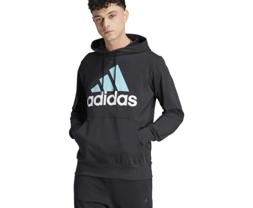 Adidas Ανδρική Μπλούζα Logo Hoodie IJ8574 Μαύρη