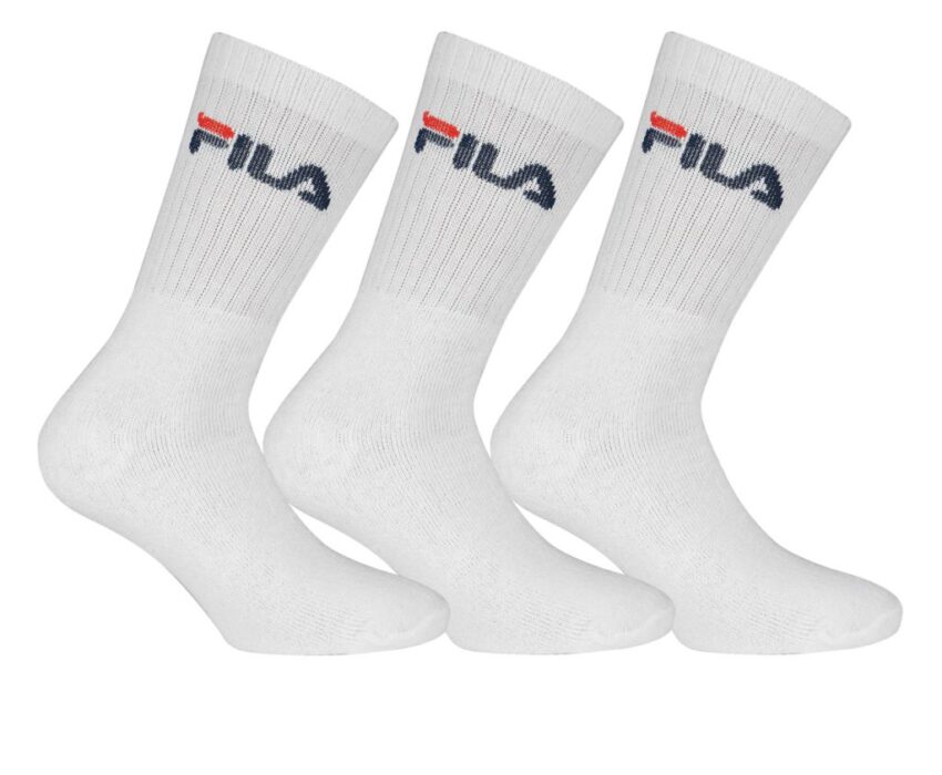 Fila Unisex Crew Κάλτσες 3pairs F9505-300 Λευκές