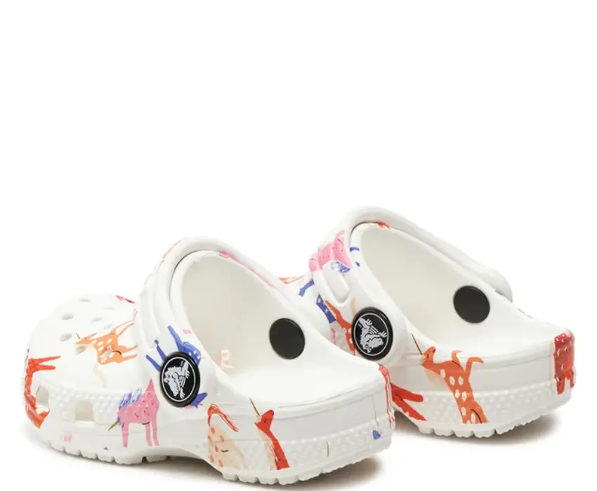 Crocs Παιδικά TD Classic Character Print Clog 209697-9CD Μονόκερος Λευκά