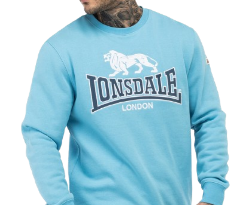 Lonsdale Ανδρικό Φούτερ Lawins Regular Fit 117463-3104 Γαλάζιο