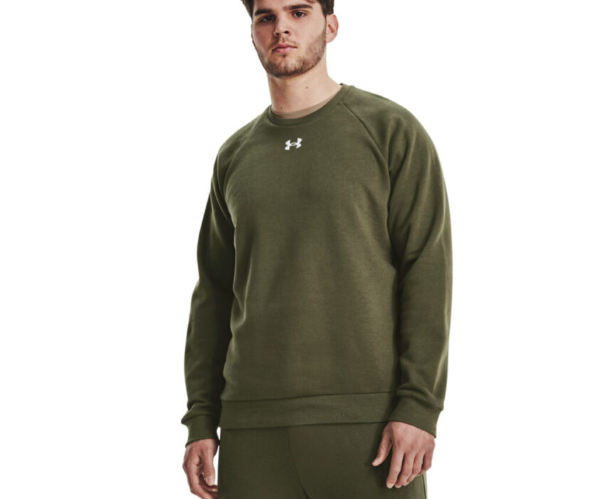 Under Armour Ανδρικό Φούτερ Rival FL Crew 1379755-390 Χακί