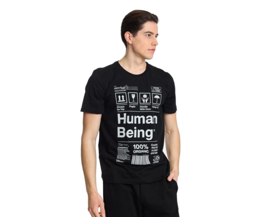 Paco & Co Ανδρικό T-shirt  Human Being 2431043-03 Μαύρο