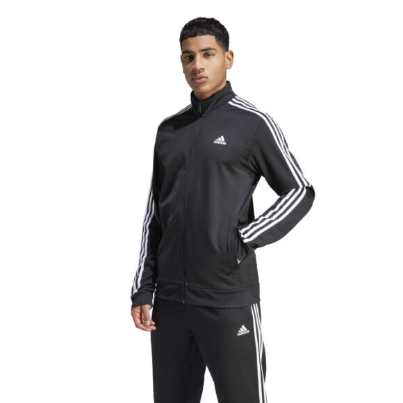 Adidas Ανδρική Ζακέτα Polyester Ess 3-Stripes H46099 Μαύρη