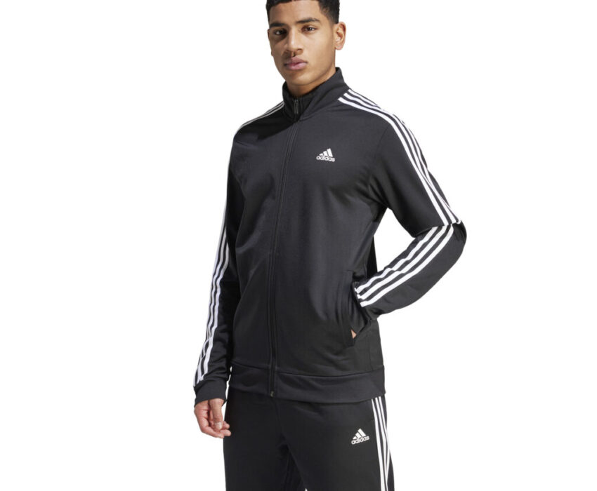 Adidas Ανδρική Ζακέτα Polyester Ess 3-Stripes H46099 Μαύρη