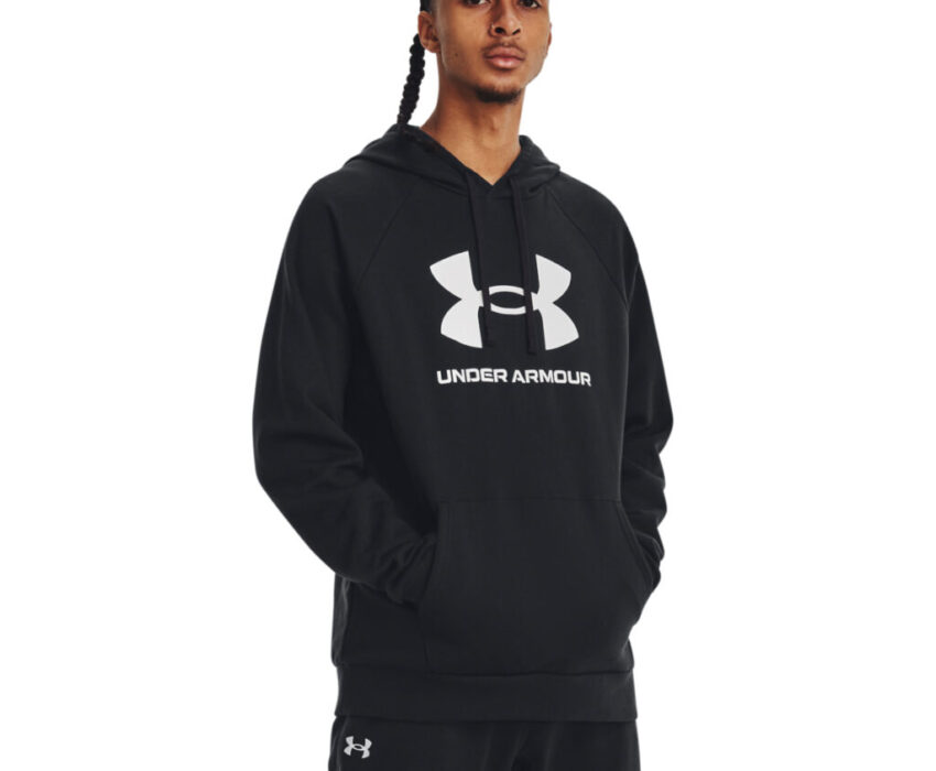 Under Armour Ανδρικό Φούτερ Κουκούλα Rival Fleece Logo 1379758-001 Μαύρο