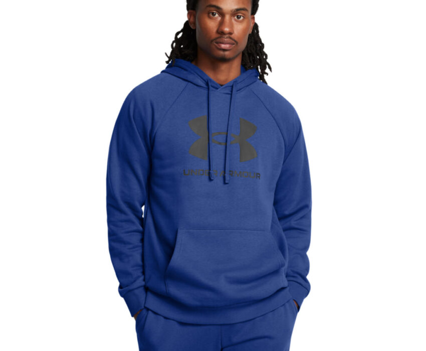 Under Armour Ανδρικό Φούτερ Κουκούλα Rival Fleece Logo 1379758-432 Μπλε