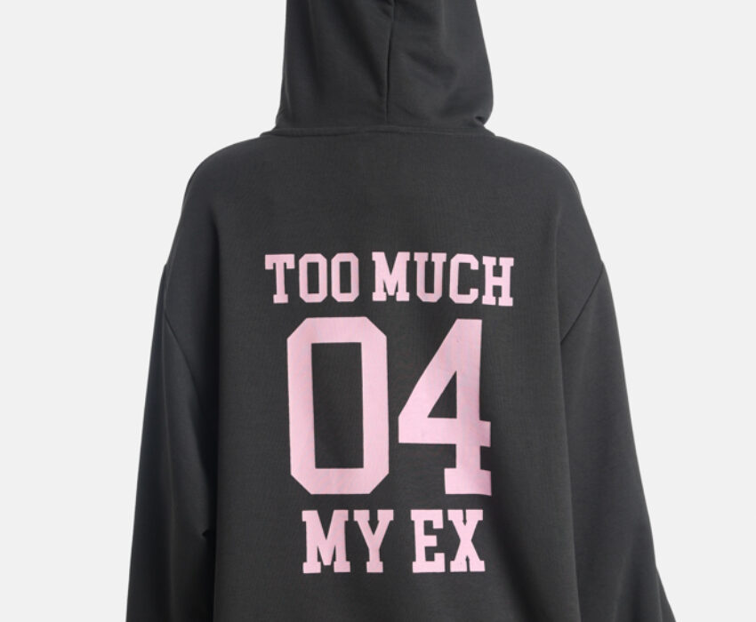 Paco & Co Γυναικείο Oversized Φούτερ 04 My Ex 2482048-03 Γκρι