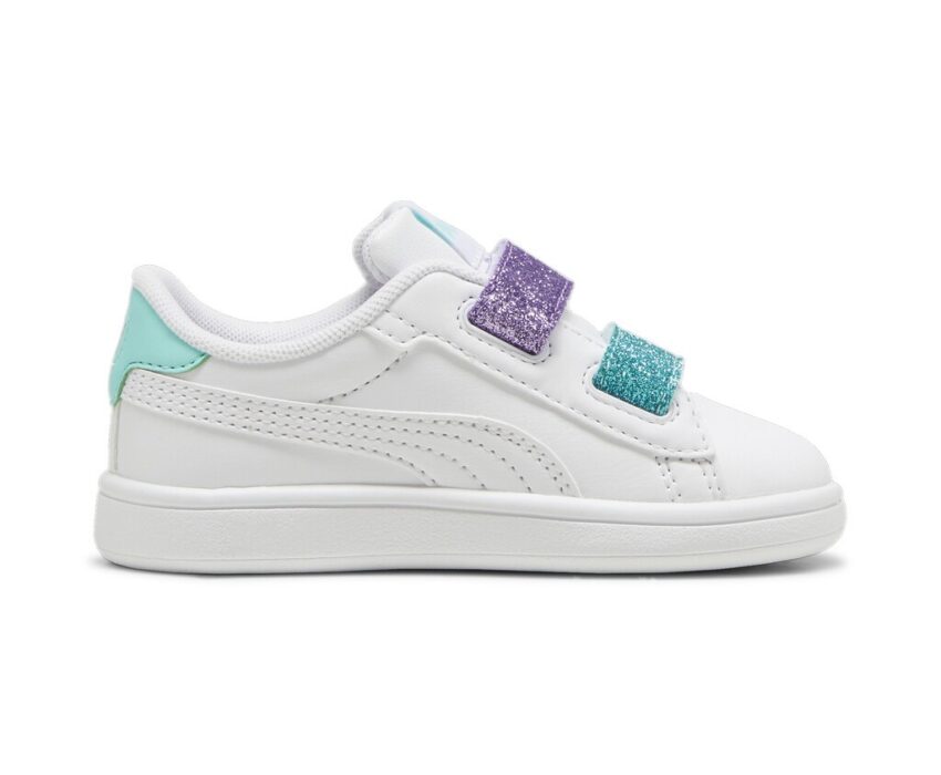 Puma Παιδικά TD Smash 3.0 Glitter 395610-03 Λευκά