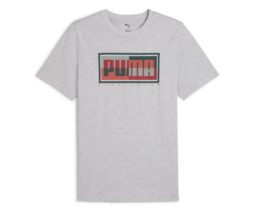 Puma Ανδρικό Graphics Box T-shirt 684827-04 Γκρι