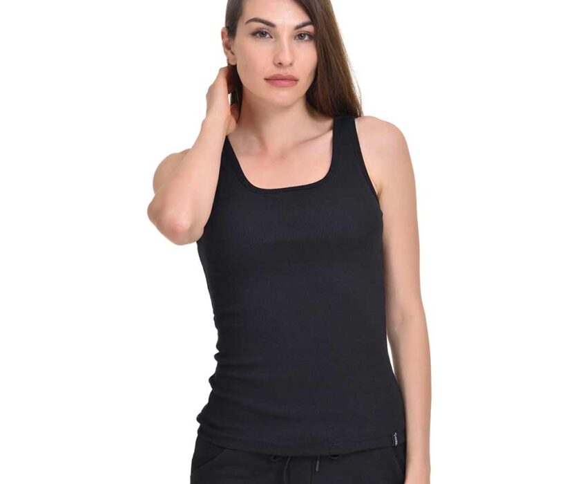Target Γυναικεία Αμάνικη Cotton Rib S25/66502-10 Μαύρη