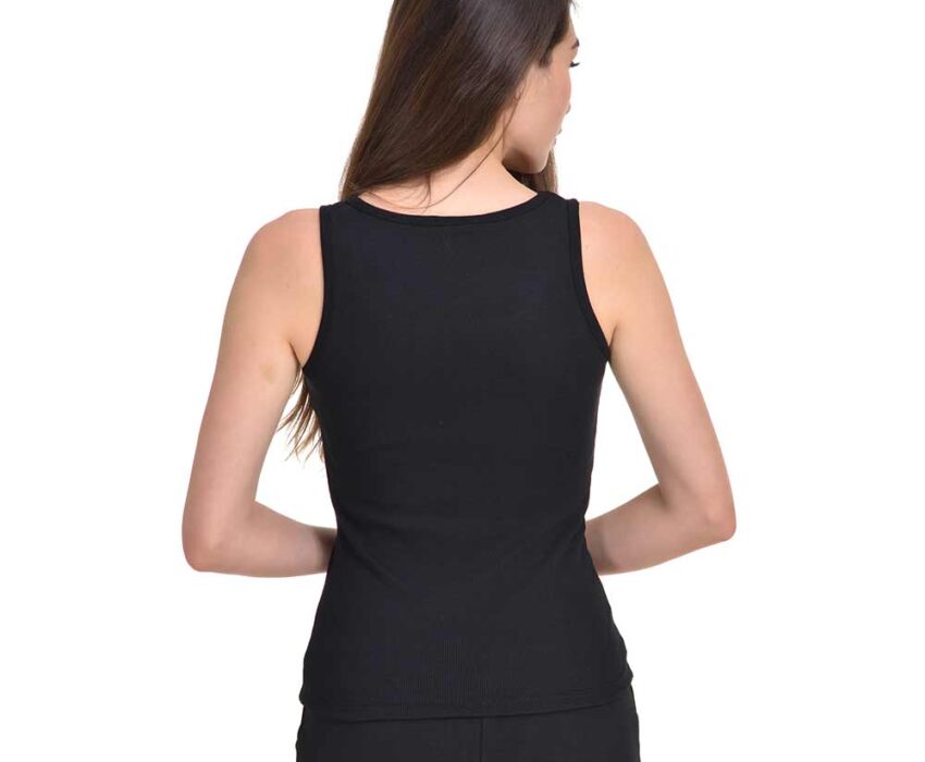 Target Γυναικεία Αμάνικη Cotton Rib S25/66502-10 Μαύρη