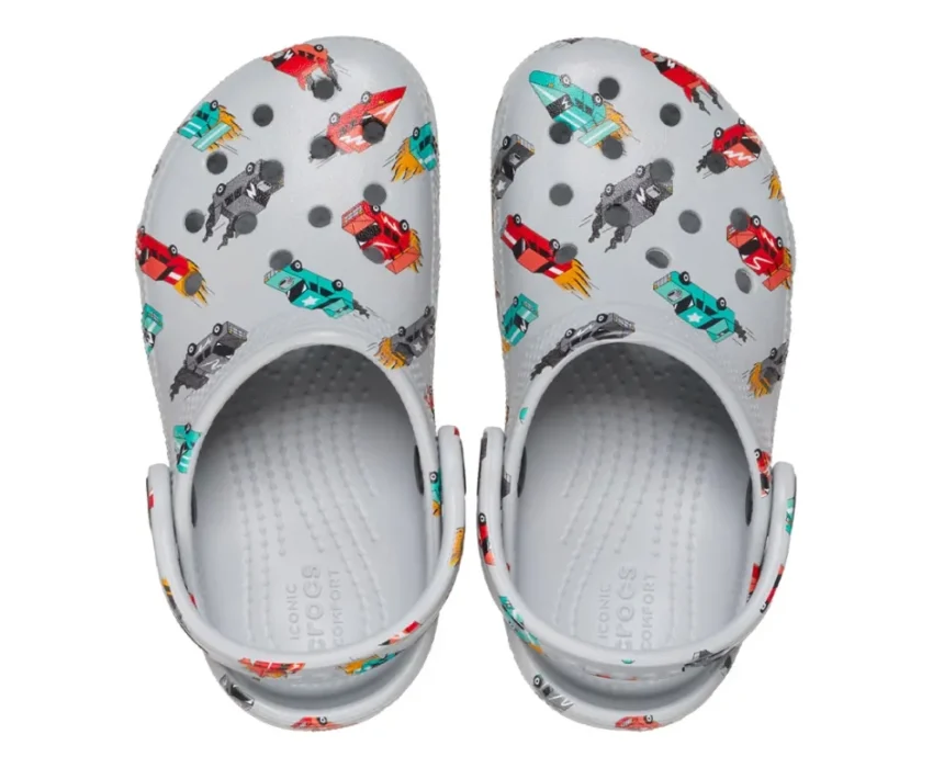 Crocs Βρεφικά Classic Race Cars Graphic 210992-1NN Γκρι