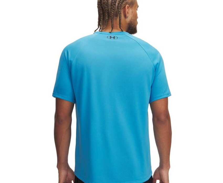 Under Armour Ανδρικό Tech Τεχνικό T-Shirt με Τύπωμα 1390208-452 Γαλάζιο
