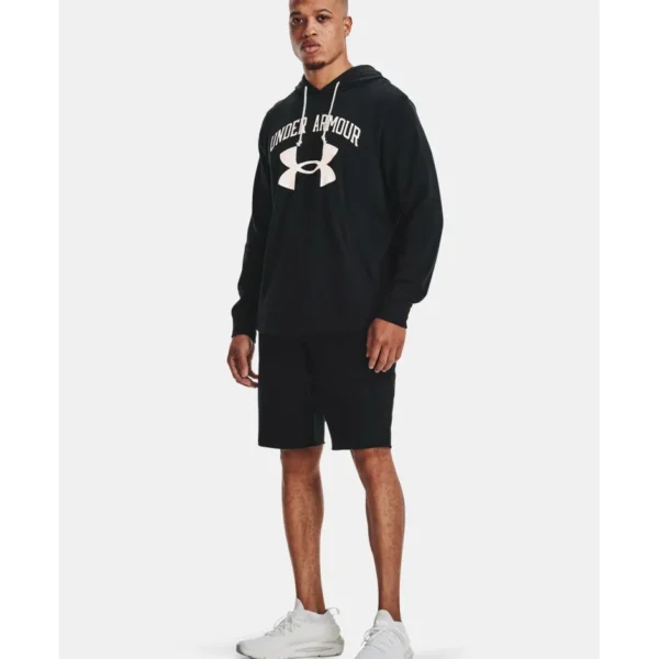 Under Armour Ανδρική Βερμούδα Rival Terry 1361631-001 Μαύρη - Image 4
