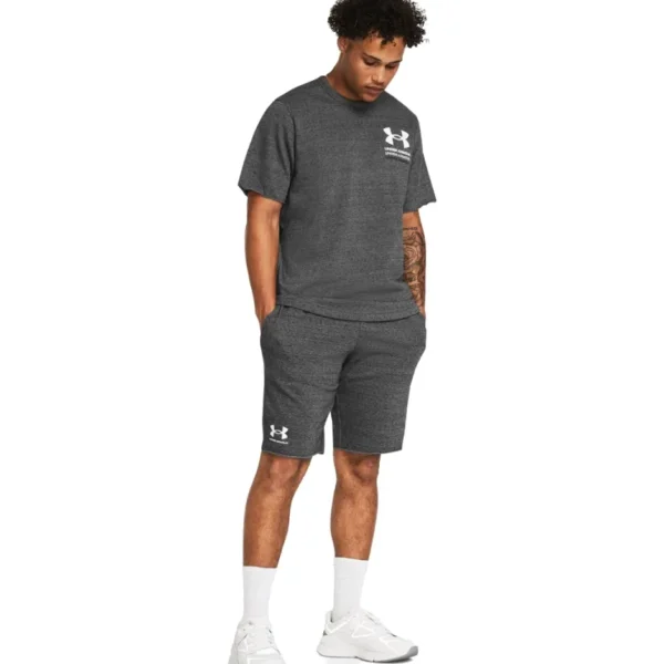 Under Armour Ανδρική Βερμούδα Rival Terry 1361631-025 Γκρι - Image 4