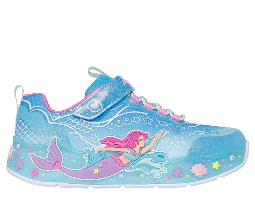 Skechers Παιδικά Sneakers Lighted Mermaid Dreams 303060L/BLMT Γαλάζια