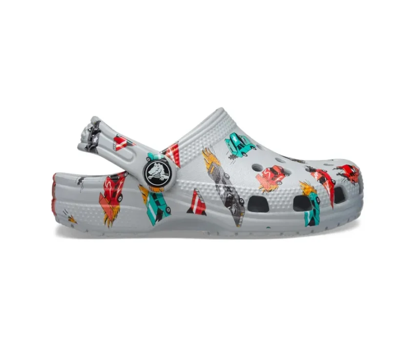 Crocs Βρεφικά Classic Race Cars Graphic 210992-1NN Γκρι