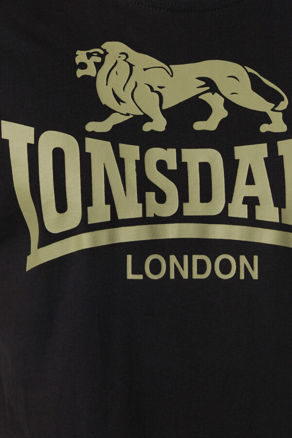 Lonsdale Logo Ανδρικό T-shirt 114064-8364 Μαύρο - Image 3
