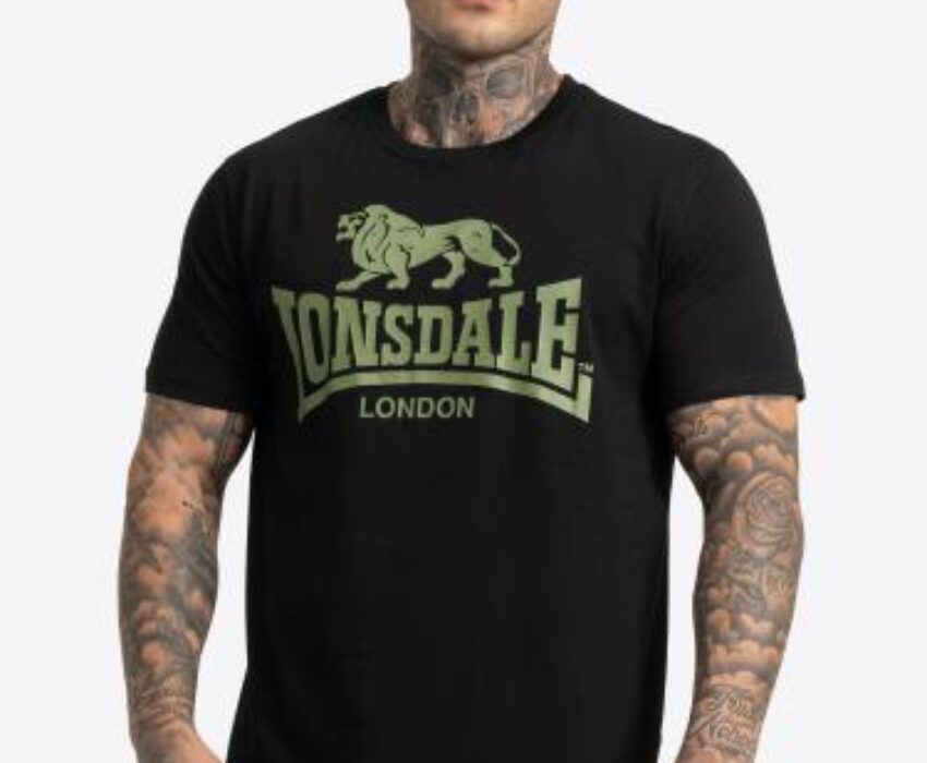 Lonsdale Logo Ανδρικό T-shirt 114064-8364 Μαύρο