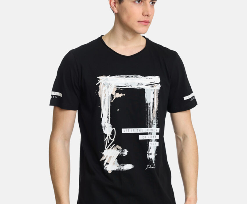 Paco & Co Ανδρικό T-shirt 2431044-02 Μαύρο