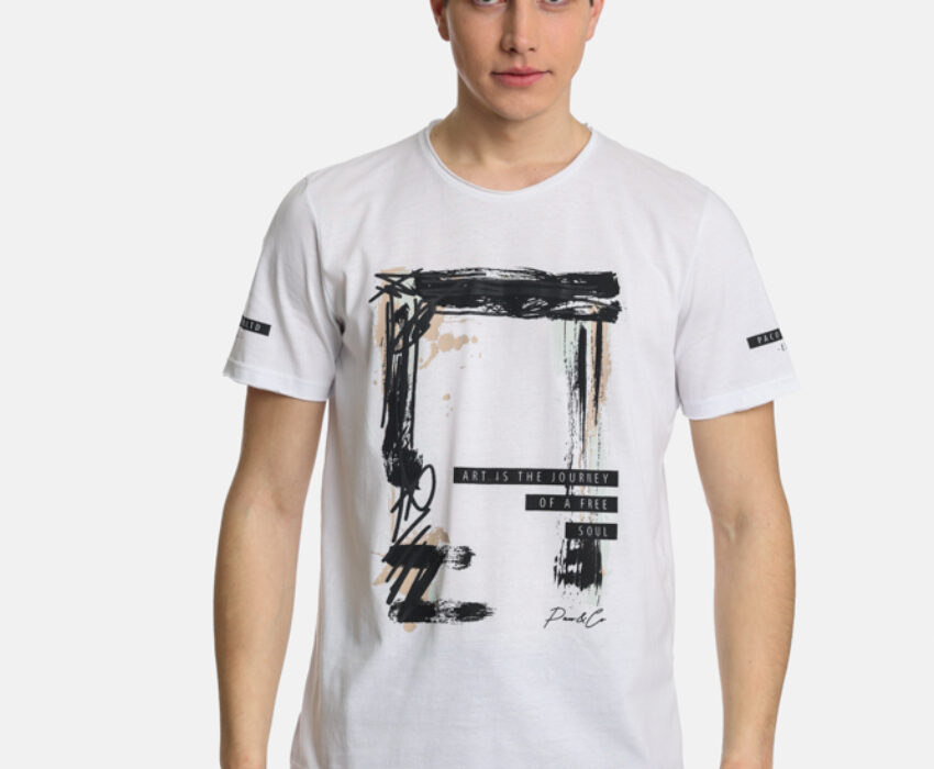 Paco & Co Ανδρικό T-shirt 2431044-04 Λευκό