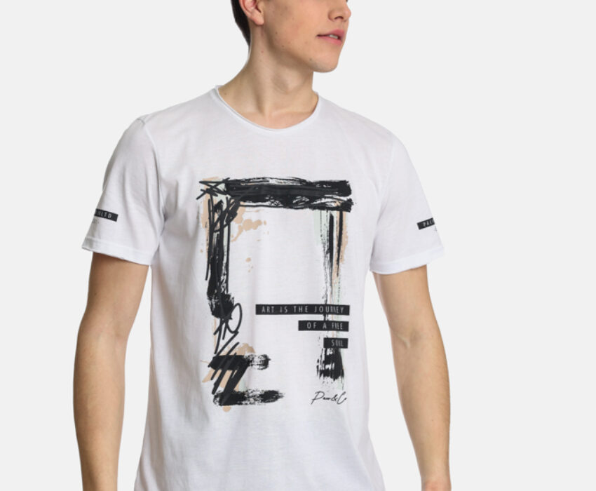 Paco & Co Ανδρικό T-shirt 2431044-04 Λευκό