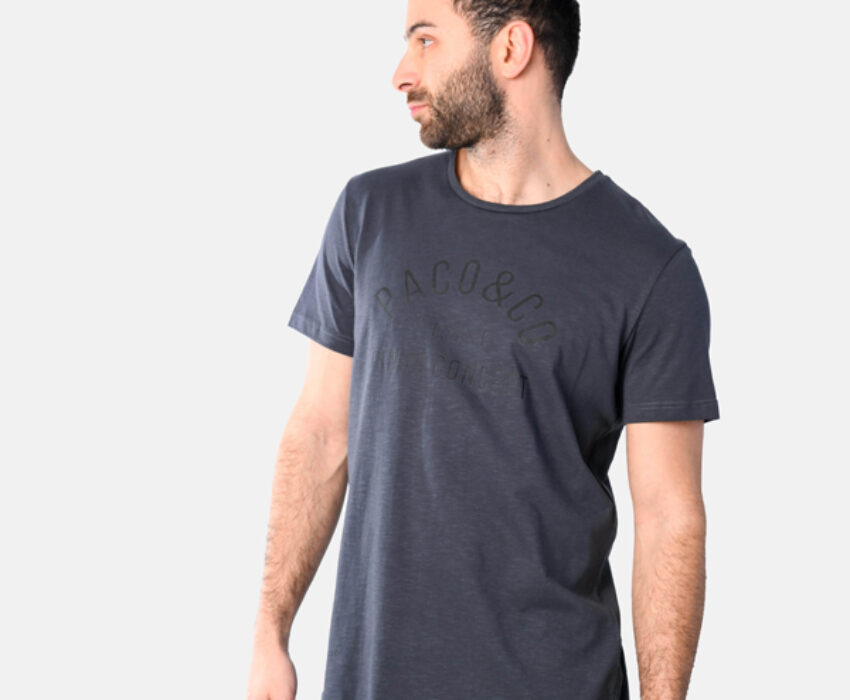 Paco & Co Ανδρικό T-shirt Concept 2531017-06 Ανθρακί