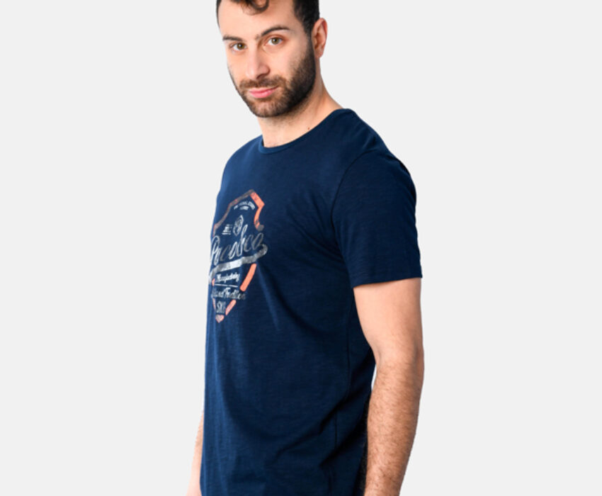 Paco & Co Ανδρικό T-shirt Shield 2531019-01 Μπλε