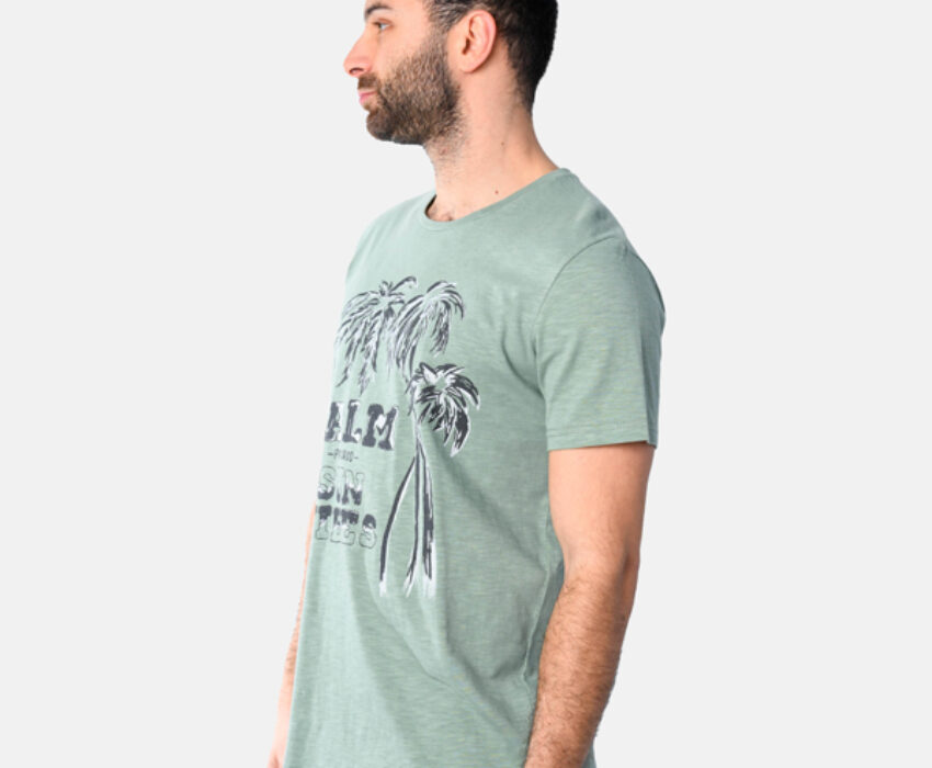 Paco & Co Ανδρικό T-shirt Palms 2531021-06 Πράσινο