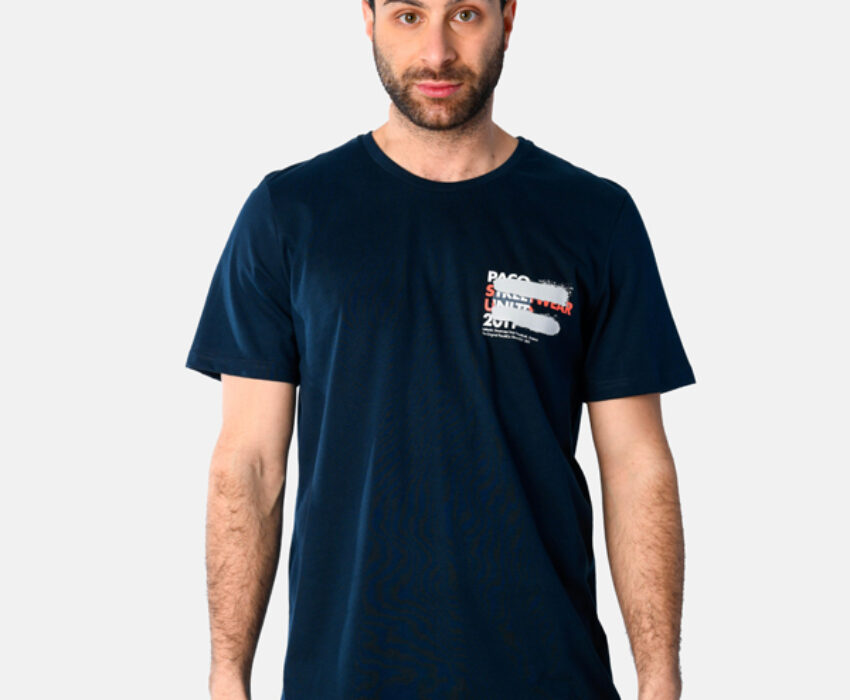 Paco & Co Ανδρικό T-shirt Stamped 2531046-02 Μπλε