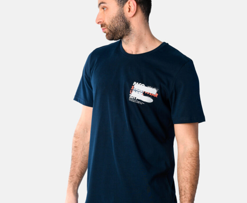 Paco & Co Ανδρικό T-shirt Stamped 2531046-02 Μπλε