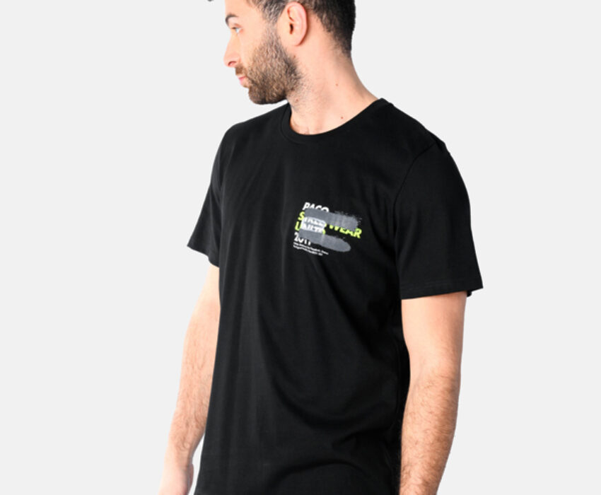 Paco & Co Ανδρικό T-shirt Stamped 2531046-04 Μαύρο
