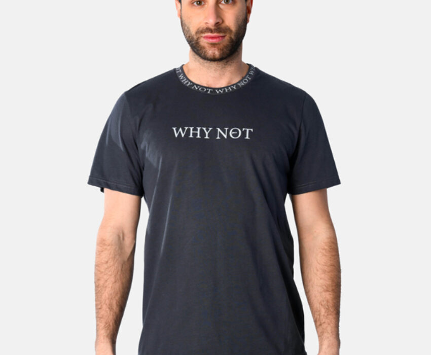 Paco&Co Ανδρικό T-shirt Why Not 2531049-01 Ανθρακί