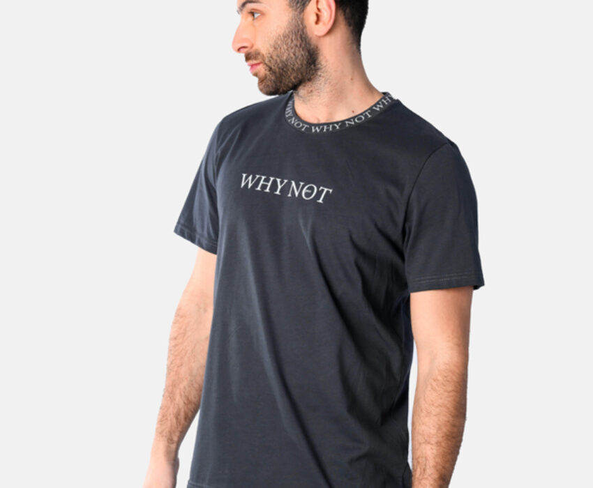 Paco&Co Ανδρικό T-shirt Why Not 2531049-01 Ανθρακί