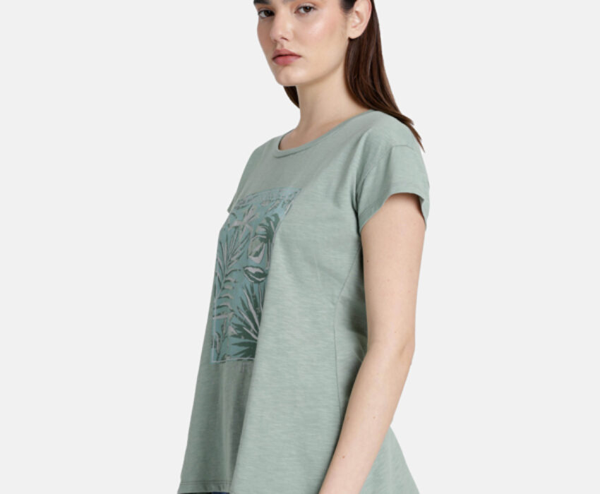 Paco & Co Γυναικείο T-shirt Exotic 2532039-01 Πράσινο