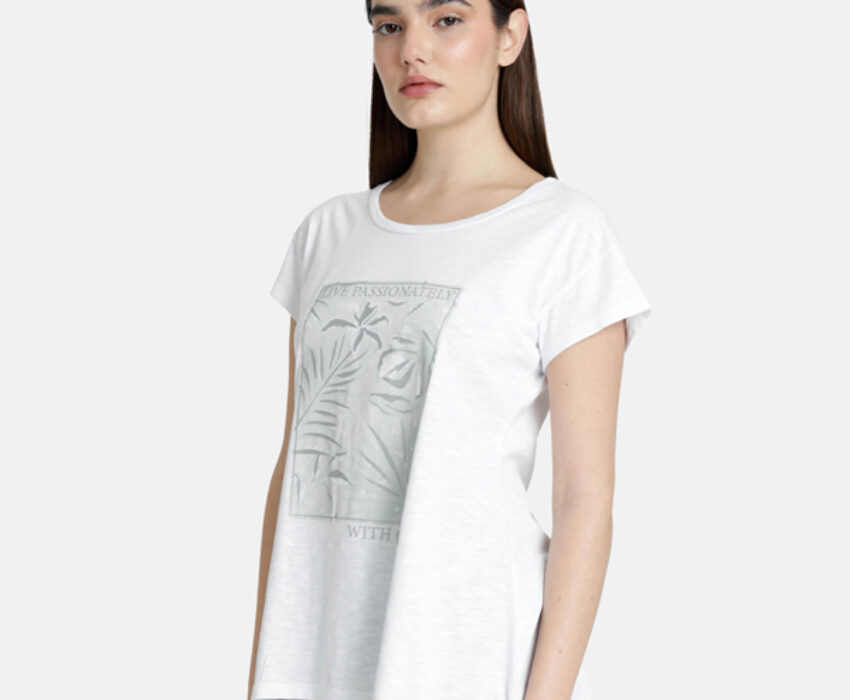 Paco & Co Γυναικείο T-shirt Exotic 2532039-02 Λευκό