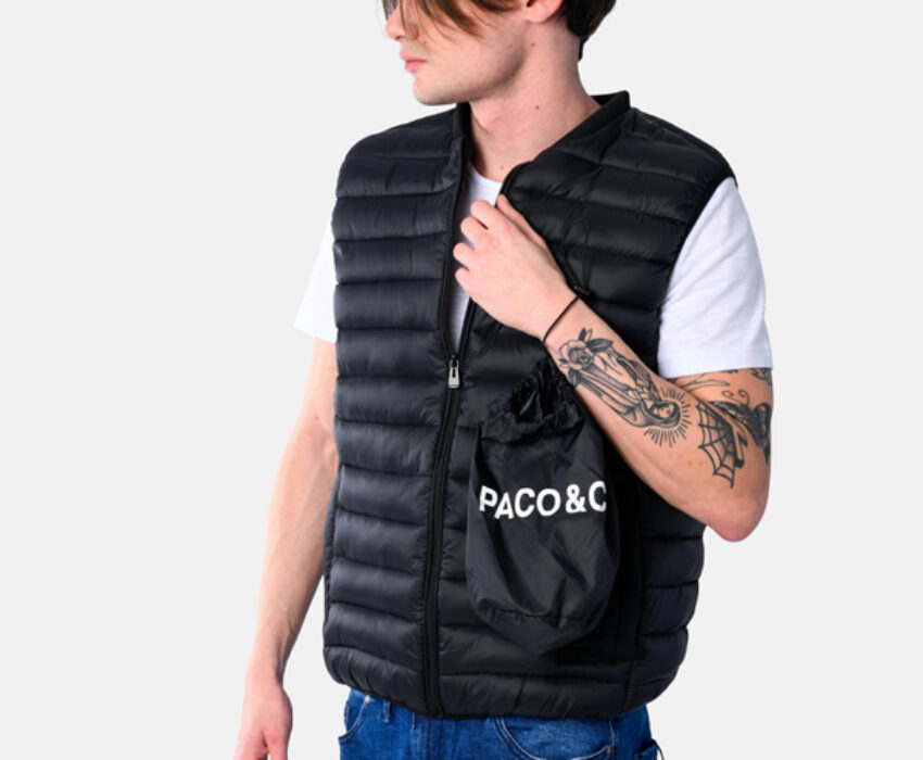 Paco & Co Ανδρικό Αμάνικο Μπουφάν 2548209-02 Μπλέ