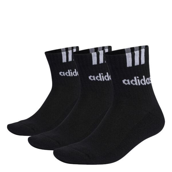 Adidas 3-Stripes Κάλτσες Half-Crew Cushioned IC1294 Μαύρες