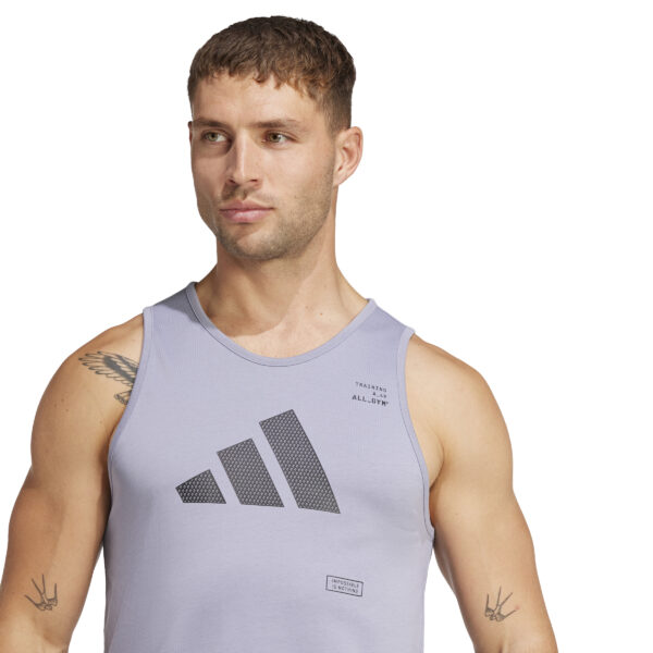 Adidas Ανδρικό Αμάνικο All-Gym Category Graphic JD1838 Γκρι - Image 5