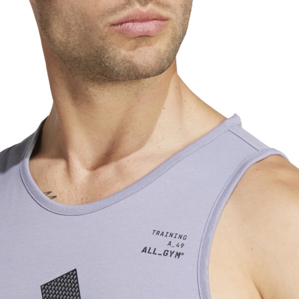 Adidas Ανδρικό Αμάνικο All-Gym Category Graphic JD1838 Γκρι - Image 6